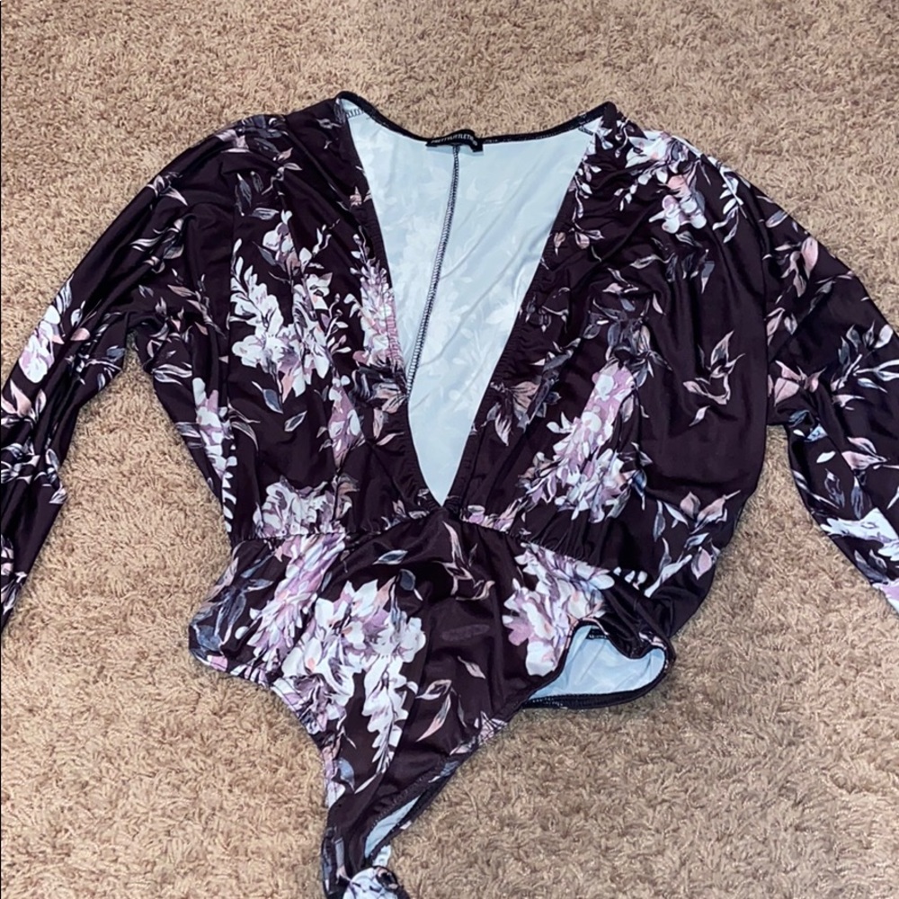 Floral body suit
